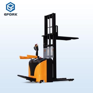 Electric powered EFORK New Full Electric Stand-on Pallet Stacker Forklift fork truck