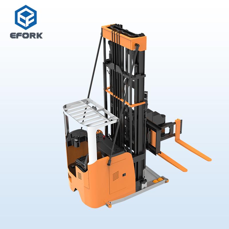 Seated Type 3-Way Electric Pallet Stacker Forklift